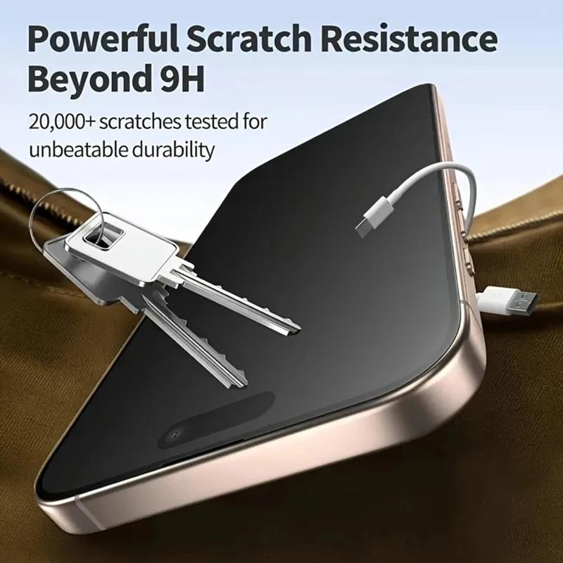 4 pcs Matte Tempered Glass Screen Protector For iPhone 17 Pro Max/16 Pro Max/17 Air/17/16/16e/15/14/13/12/11/X/XR/XS Max/Plus/Mini Tempered Glass Film, Anti-Fingerprint, Ultra HD, Anti-scratch, Case Friendly, Full Coverage, Accessories