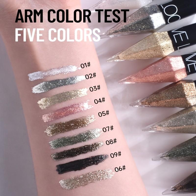 Five-Pack Diamond Glitter Eyeliner Liquid 12.5g, Long-Lasting Waterproof Eye Makeup, Perfect for Dramatic Looks, Ideal for All Skin Types