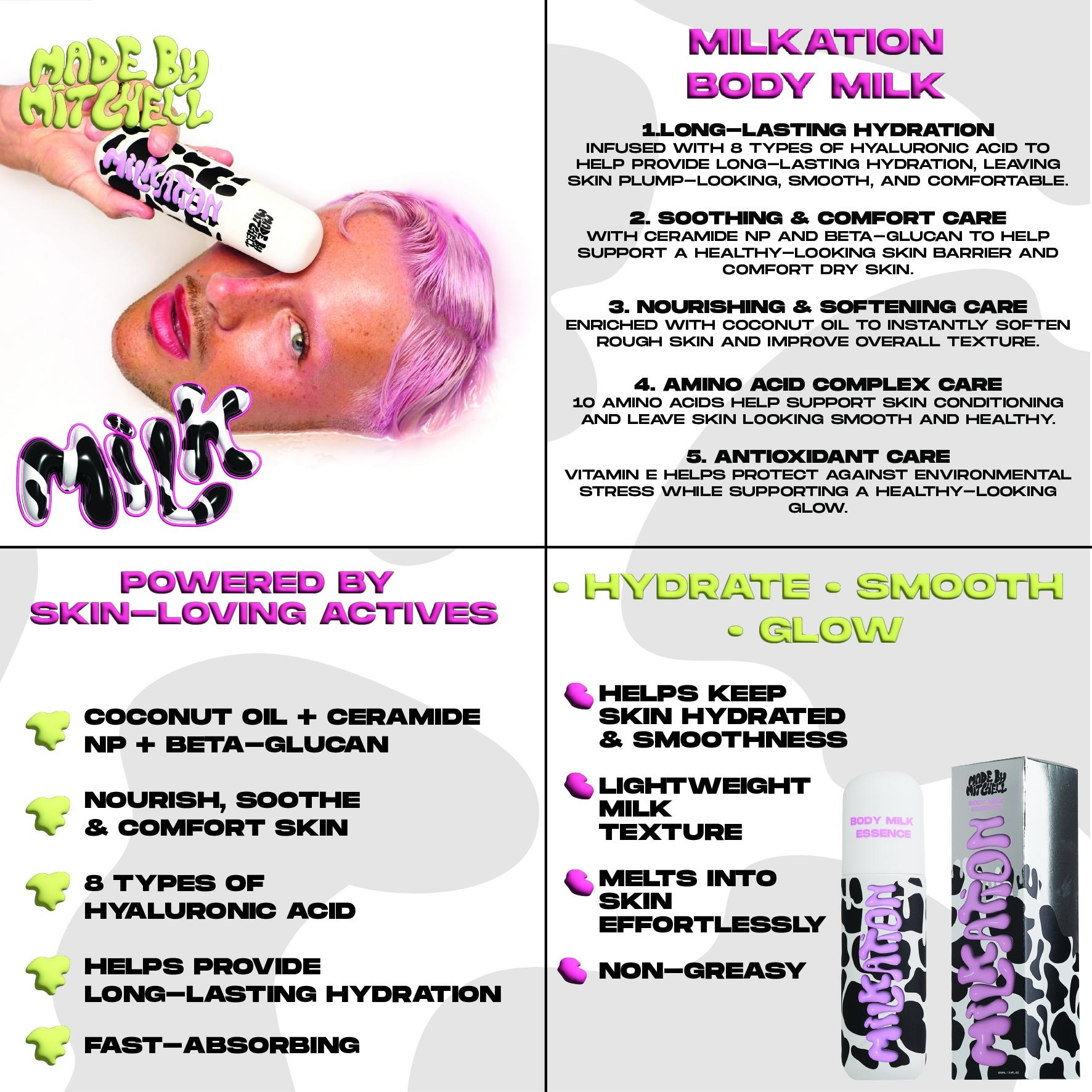 BODY MILK ESSENCE--MILKATION- Made By Mitchell