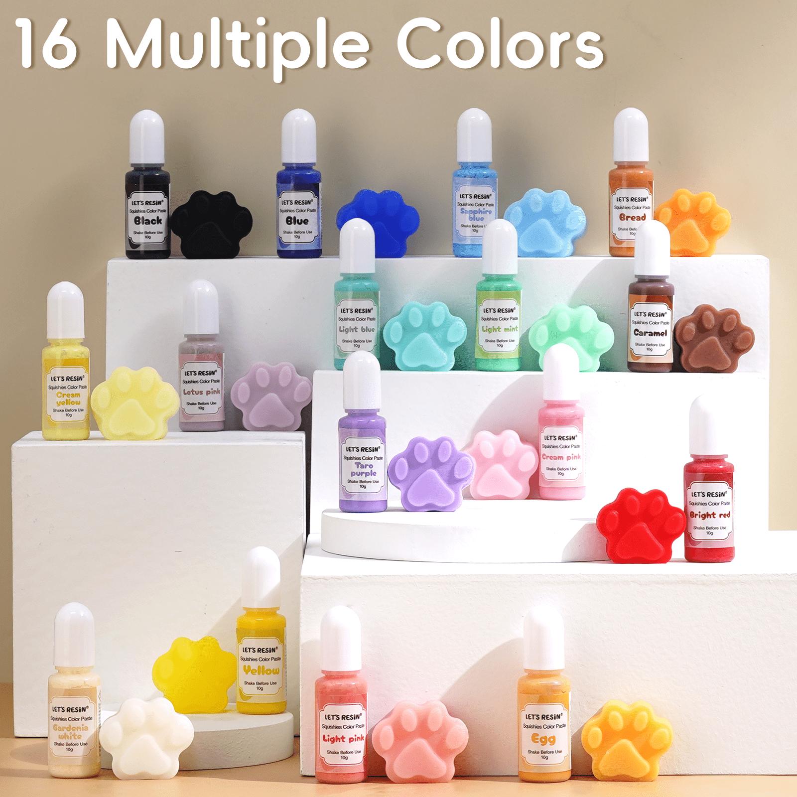 Liquid Silicone Squishy Maker Gel, Super Soft Silicone Rubber Making Kits 1:1 AB Mix Molding Cats/Dogs Paw, Hamster & Dragon Taba Squishy Making All-in-one Kit,DIY Decompression Gift,Silicone Pigment Dye for Taba Squishy, Stress Relief Toys - LET'S RESIN