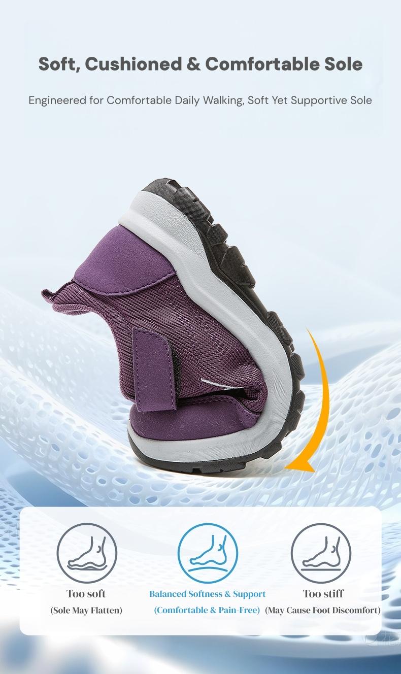 Women's New Spring Mom Shoes, Casual Outdoor Woven Sports Shoes, Breathable Soft Sole Running Shoes, Comfortable Magic Tape Sneakers