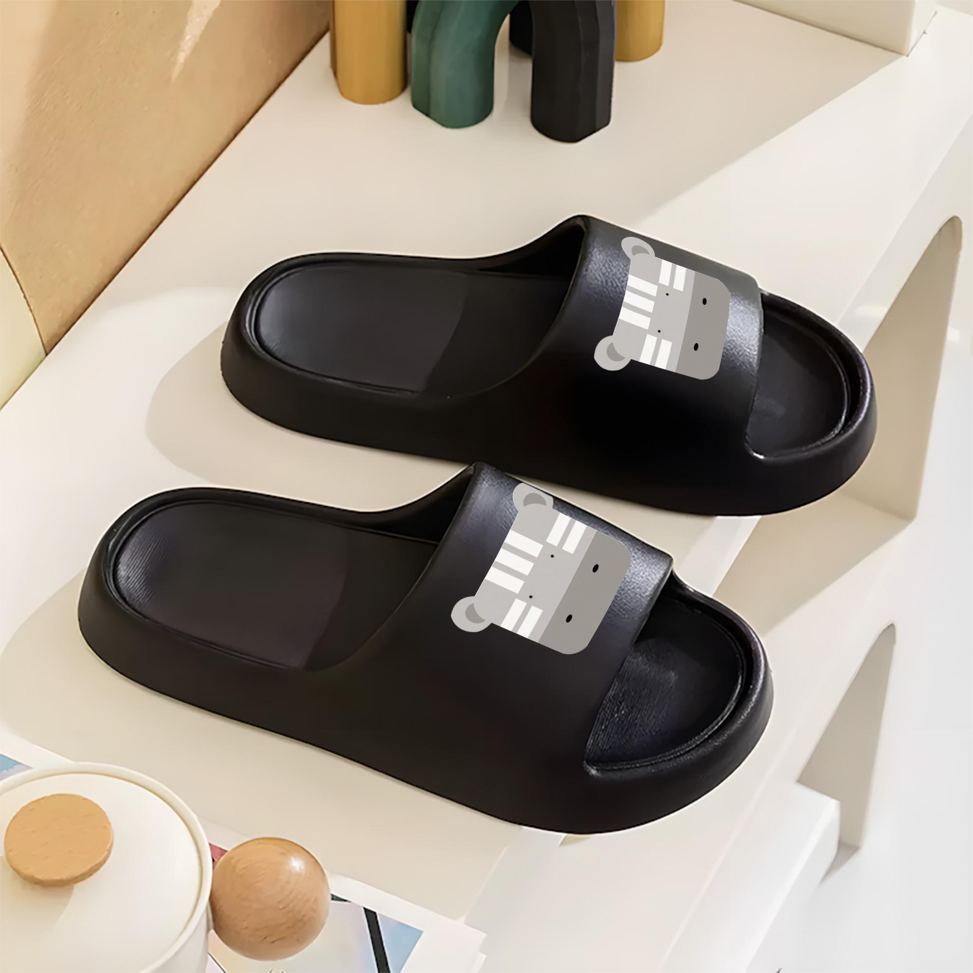 Cute Zebra Pattern Slippers for Kids Boys Girls Soft Comfortable Non-Slip Indoor Home Slippers Toddler Children's Cartoon Animal Slippers Warm Cozy House Shoes