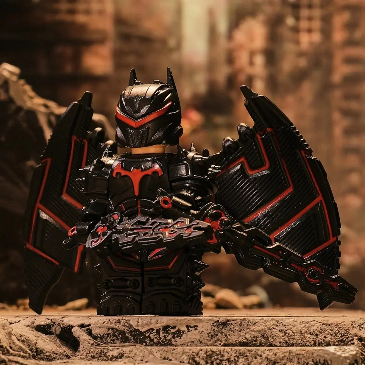 2026 Hot selling toys Heavy-duty Bat Mech Warrior, Dark Knight Alliance, Minifigure Toy, Gift, Collectible Internet-famous toy
