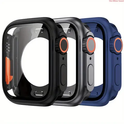 EYWXND 3-Pack Wearable Full Coverage Protection Watch Accessories for Women - Shockproof, Anti-Scratch, HD Protective Plastic Cover with Rear Protection for iWatch Series 4-11 SE2 (40/41/42/44/45/46mm, S10/S11 42 mm Included) - No Device Included