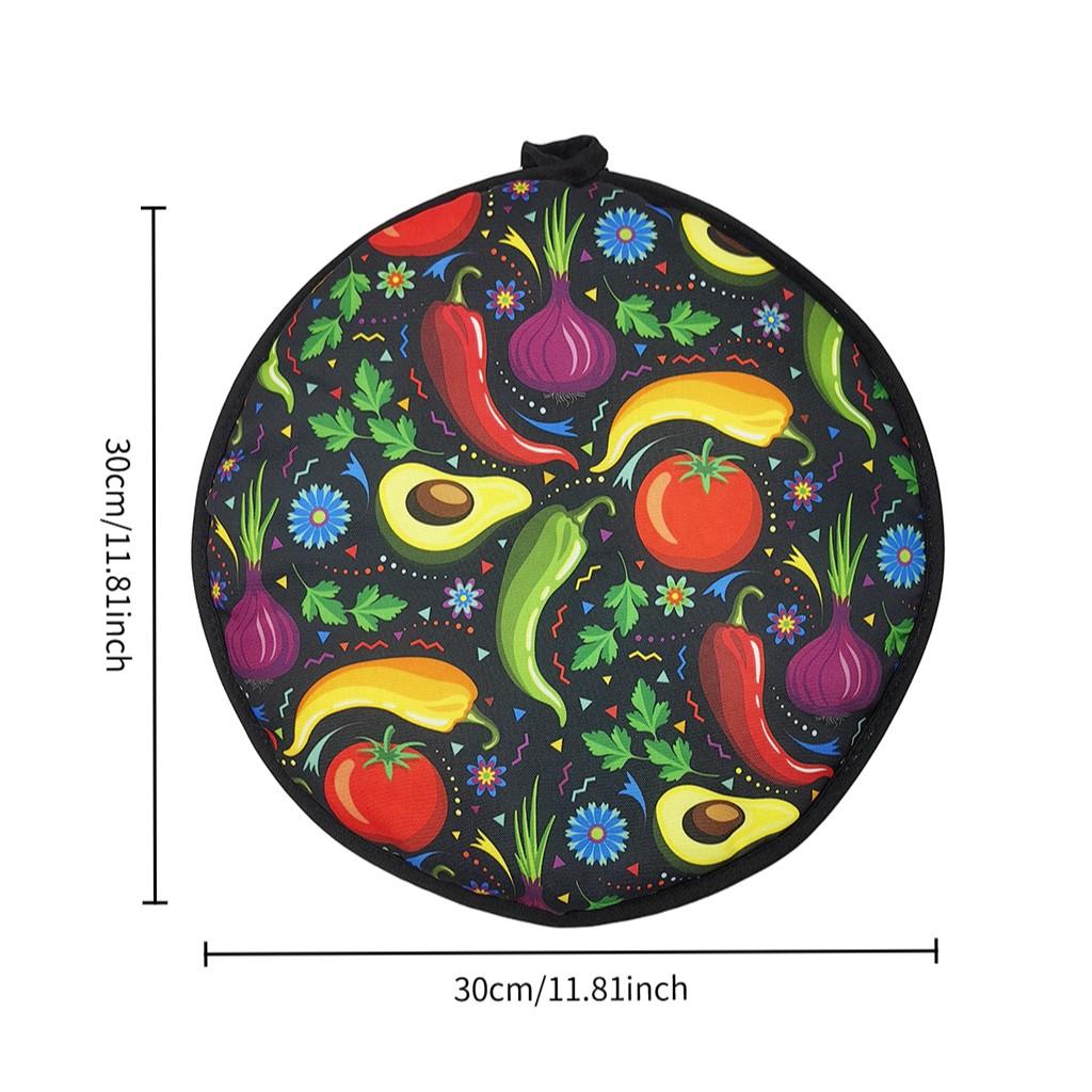 Round Corn Tortilla Insulated Bag, Thickened Heat-Resistant Food Grade Fresh Keeping Bag, Home Use, Stall Display