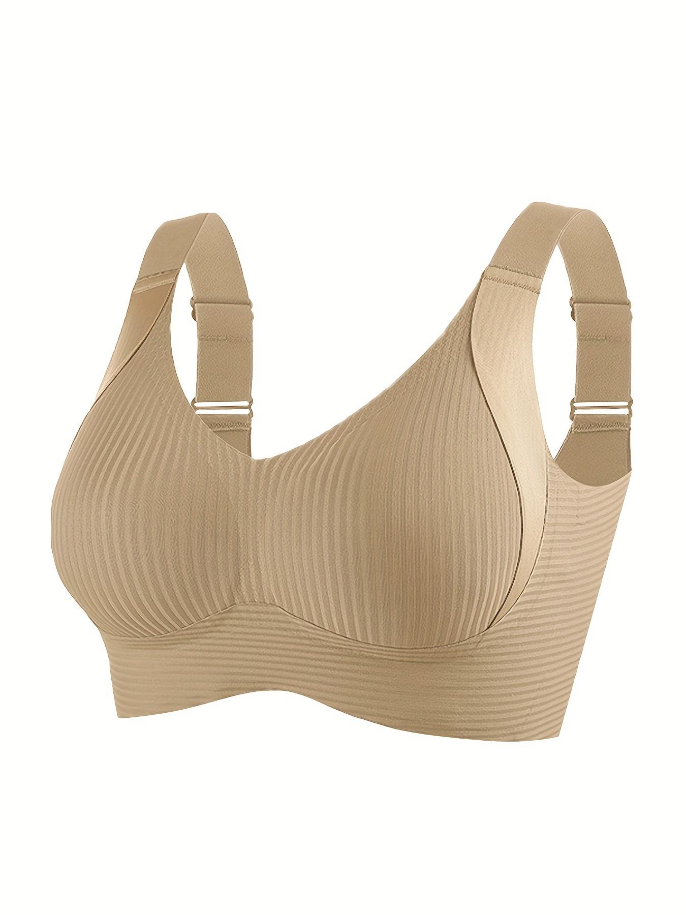Women's Seamless Wireless Bra, Full Coverage Push-Up Design, No Steel Ring, Smooth Soft Breathable Fabric, All-Year Comfort