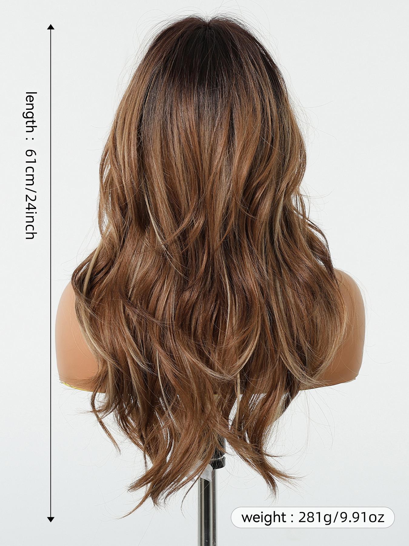 24 Inch Long Layered Cut Wigs for Women, Gorgeous Fluffy Wigs, Synthetic Full Machine Wigs for Party, Daily Use, Synthetic Material Wigs