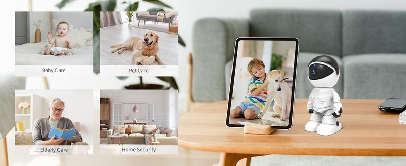 3MP Smart Head-Shaking Camera｜WiFi Dual-Band｜Human Detection + Infrared Night Vision｜Cloud Storage + Intercom｜IP64 Dustproof｜Must-have for Home Security