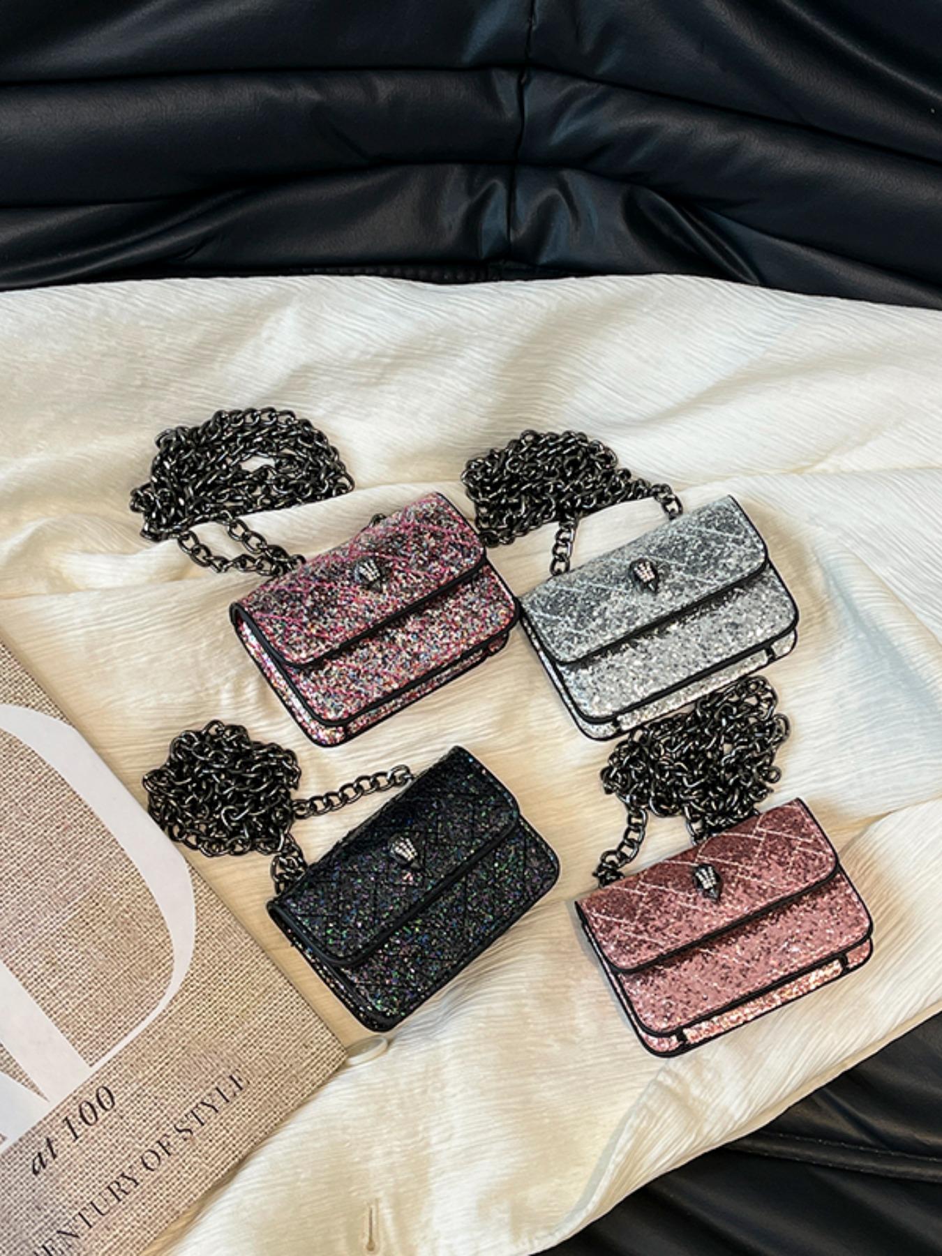 Mini Fashion Crossbody Chain Bag, Pure Color Trendy Shoulder Bag, High-End Casual Handbag, Stylish Daily Use Accessory