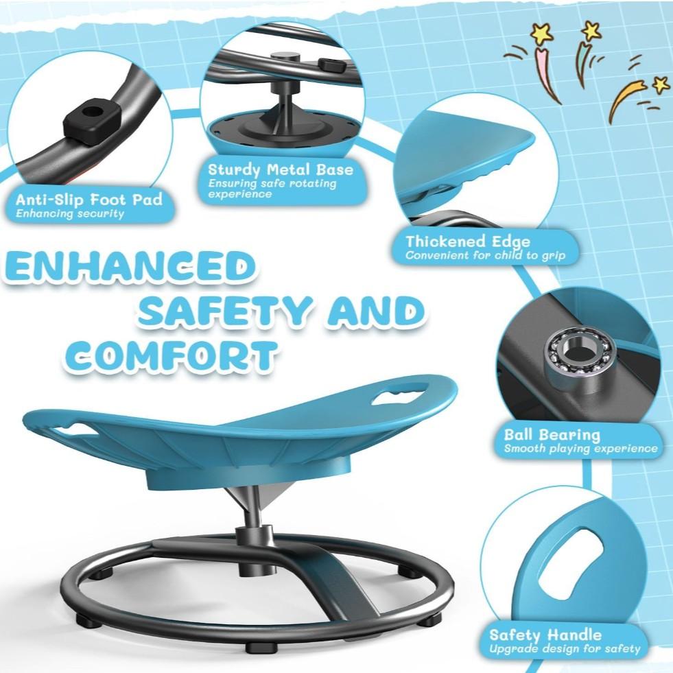 Circular Rotating Sensory Integration Training Chair, Ideal for Balance & Coordination, Perfect for Children & Teenagers Growth