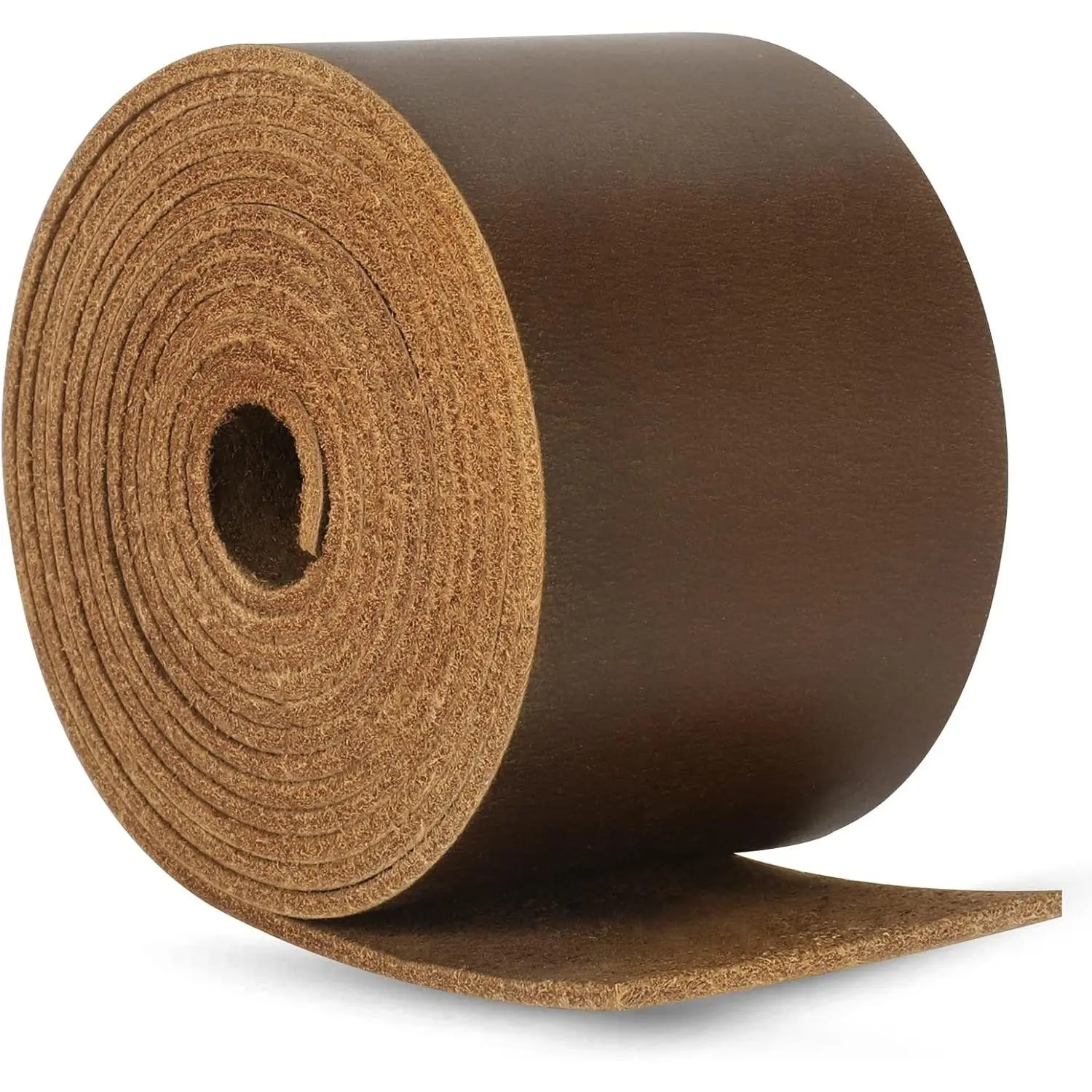 2 Inches Wide Flat Full Grain Leather Straps for Crafts, 2mm Thick 72.5 Inches Long Dark Brown Leather Strips for Tooling