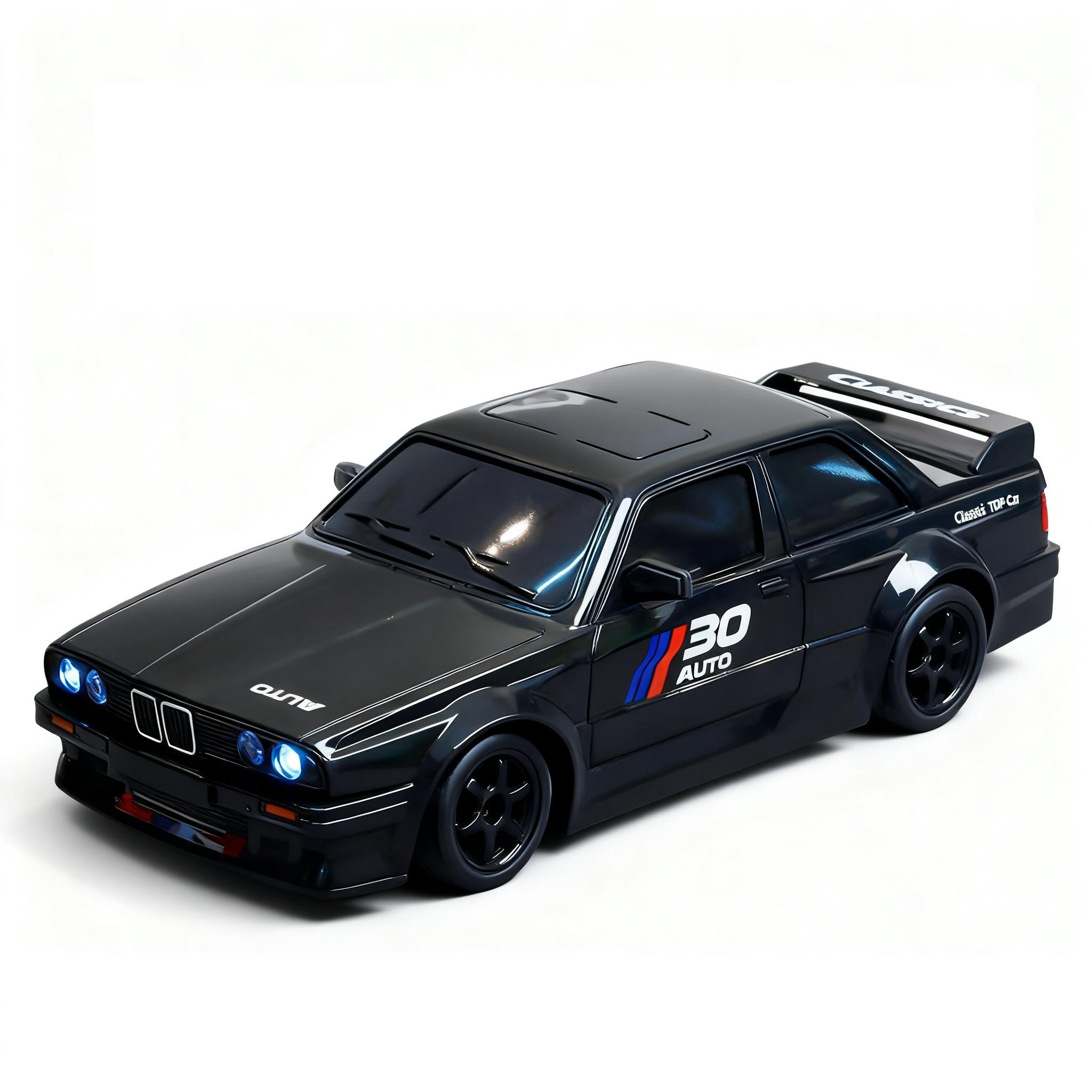 1:24 Remote Control Drift Car with 2.4GHz 4WD, Amazing Lights and Tires, Includes Road Obstacle Tools, Perfect Birthday Gift, Remote Controlled Car