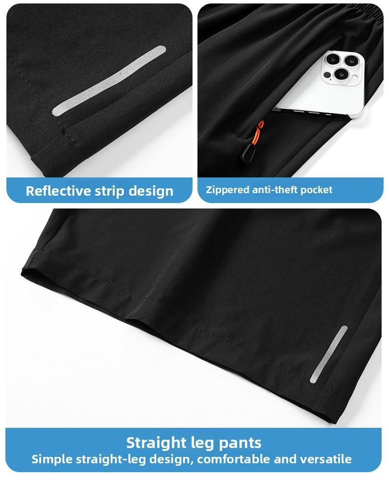 Men's Plain Casual 5-Pack Pocketed Athleisure Gym Shorts - Dry-Fit, Breathable, XL Men's Clothing with Zip Pockets, Drawstring for Athletic Training, Functional Workout Bottoms, Yes