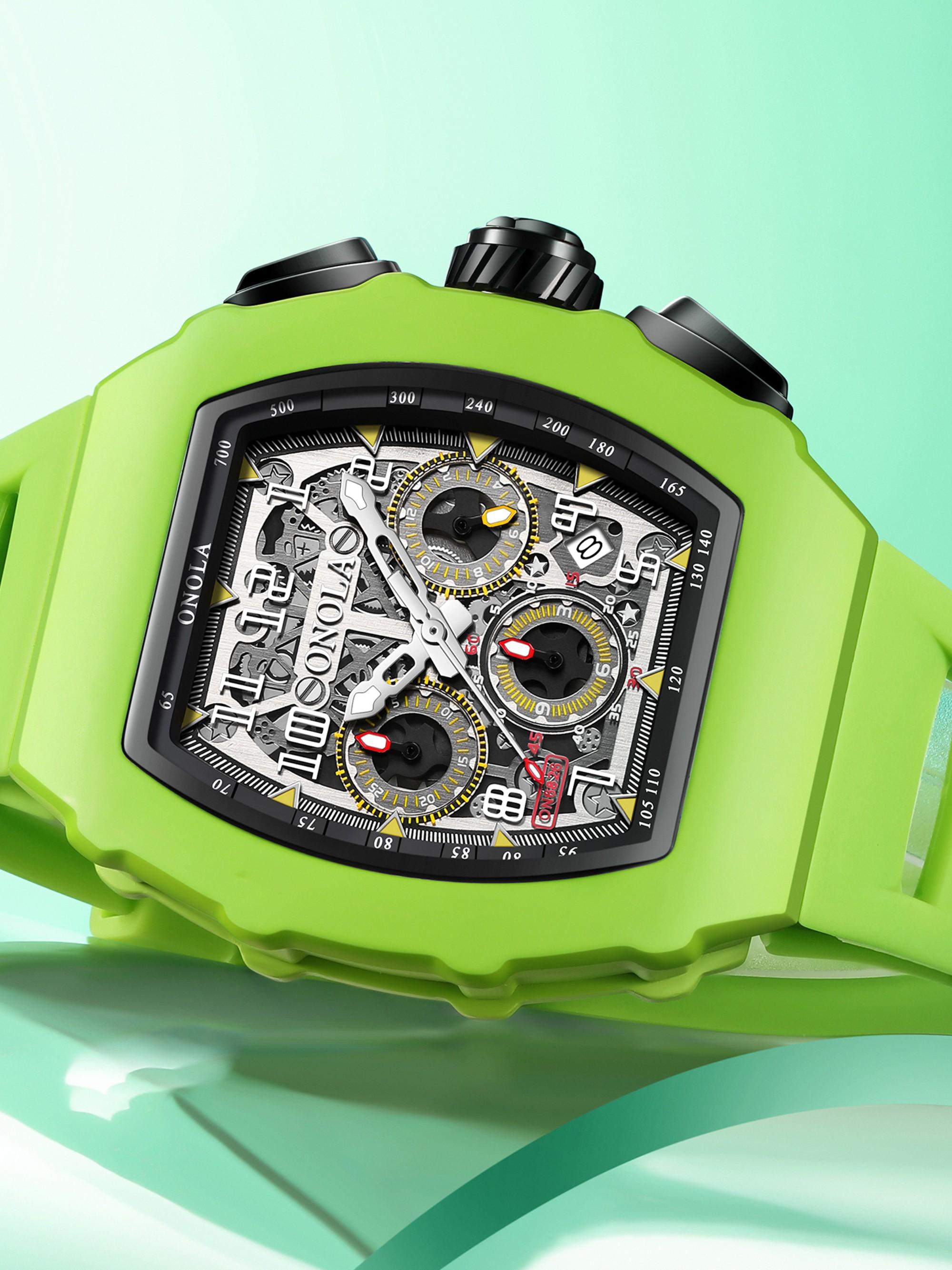 Onola Fashion Men's Quartz Watch, Multi-Function Timer, Waterproof Glowing Sports Watch for Outdoor Use, Perfect Gift for Any Occasion