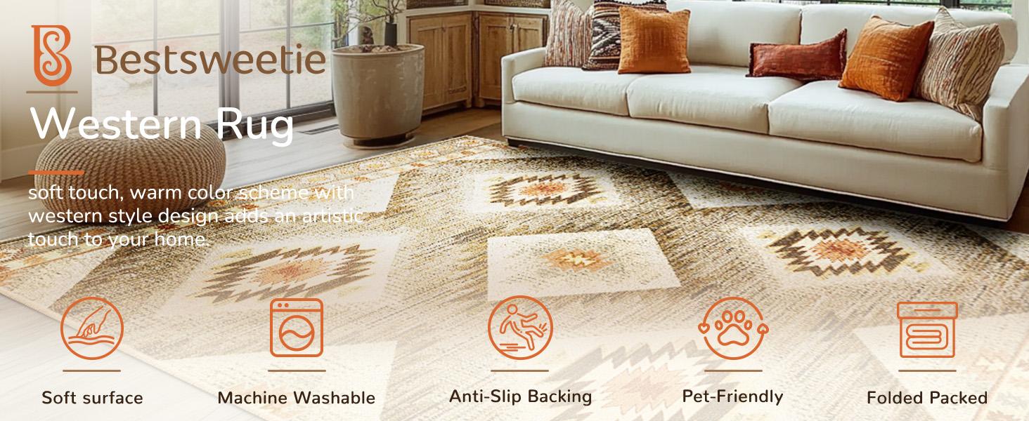 BESTSWEETIE 8*10/9*12/10*14 Washable Rugs for Living Room, Boho Rugs Vintage Area Rug Carpet Non-slip Large Rugs for Bedroom Farmhouse Home Decor,summerwins BESTSWEETIE 8*10/9*12/10*14 Washable Rugs for Living Room, Boho Rugs Vintage Area Rug Carpet Non-slip Large Rugs for Bedroom Farmhouse Home Decor,summerwins
