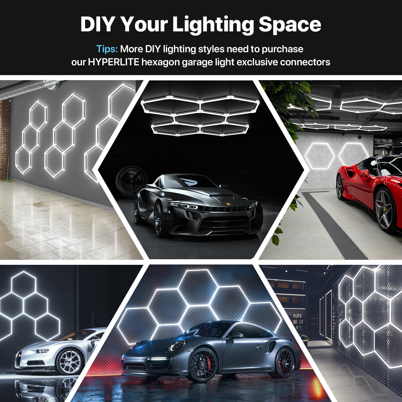 HYPERLITE 2025 New DIY Plug-in Hexagonal Ceiling Light, Honeycomb Ceiling Light, Ultra Bright , Hexagonal Garage Light suitable for garages, supermarkets, shopping malls, car shows, basements, ideal for Led Backlit Led Lighting,memorialday summervibes HYPERLITE 2025 New DIY Plug-in Hexagonal Ceiling Light, Honeycomb Ceiling Light, Ultra Bright , Hexagonal Garage Light suitable for garages, supermarkets, shopping malls, car shows, basements, ideal for Led Backlit Led Lighting,memorialday summervibes