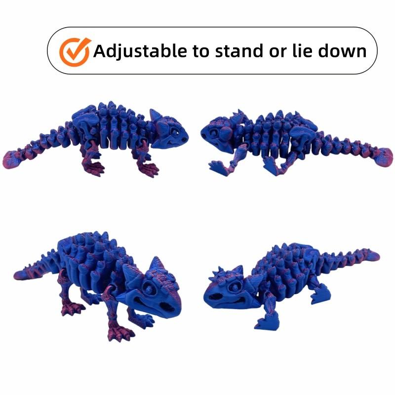 3D Printed Dinosaur World Set with Movable Ankylosaurus, Perfect for Home Decor, Office Desk Ornament, Holiday Party Decoration Dinosaur Figurine