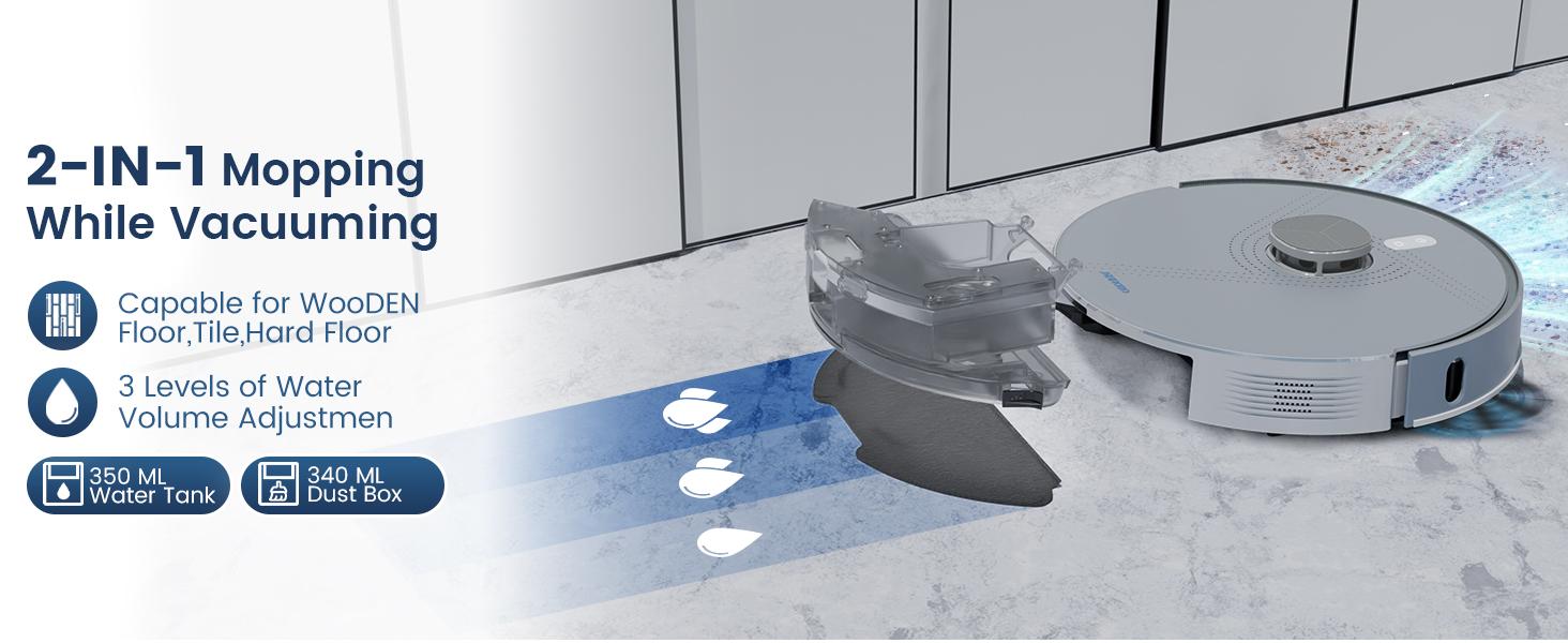 AIRROBO L50+ Robot Vacuum and Mop Combo with 5500Pa Suction, Auto-Emptying Dust Base, Smart Mapping & Voice Control – 60-Day Hands-Free Cleaning for Carpets & Hard Floors AIRROBO L50+ Robot Vacuum and Mop Combo with 5500Pa Suction, Auto-Emptying Dust Base, Smart Mapping & Voice Control – 60-Day Hands-Free Cleaning for Carpets & Hard Floors