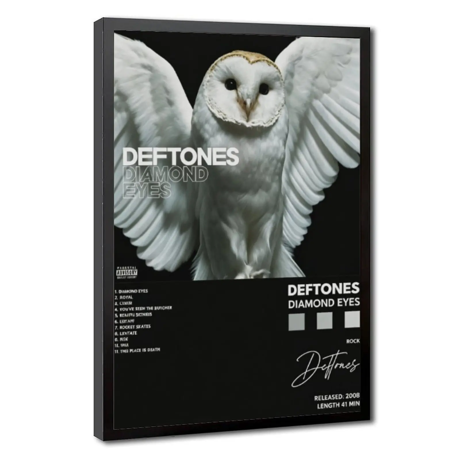 Deftones Diamond Eyes Canvas Wall Art, Nu Metal Rock Poster, Alternative Music Decor, Bedroom Gaming Room Artwork