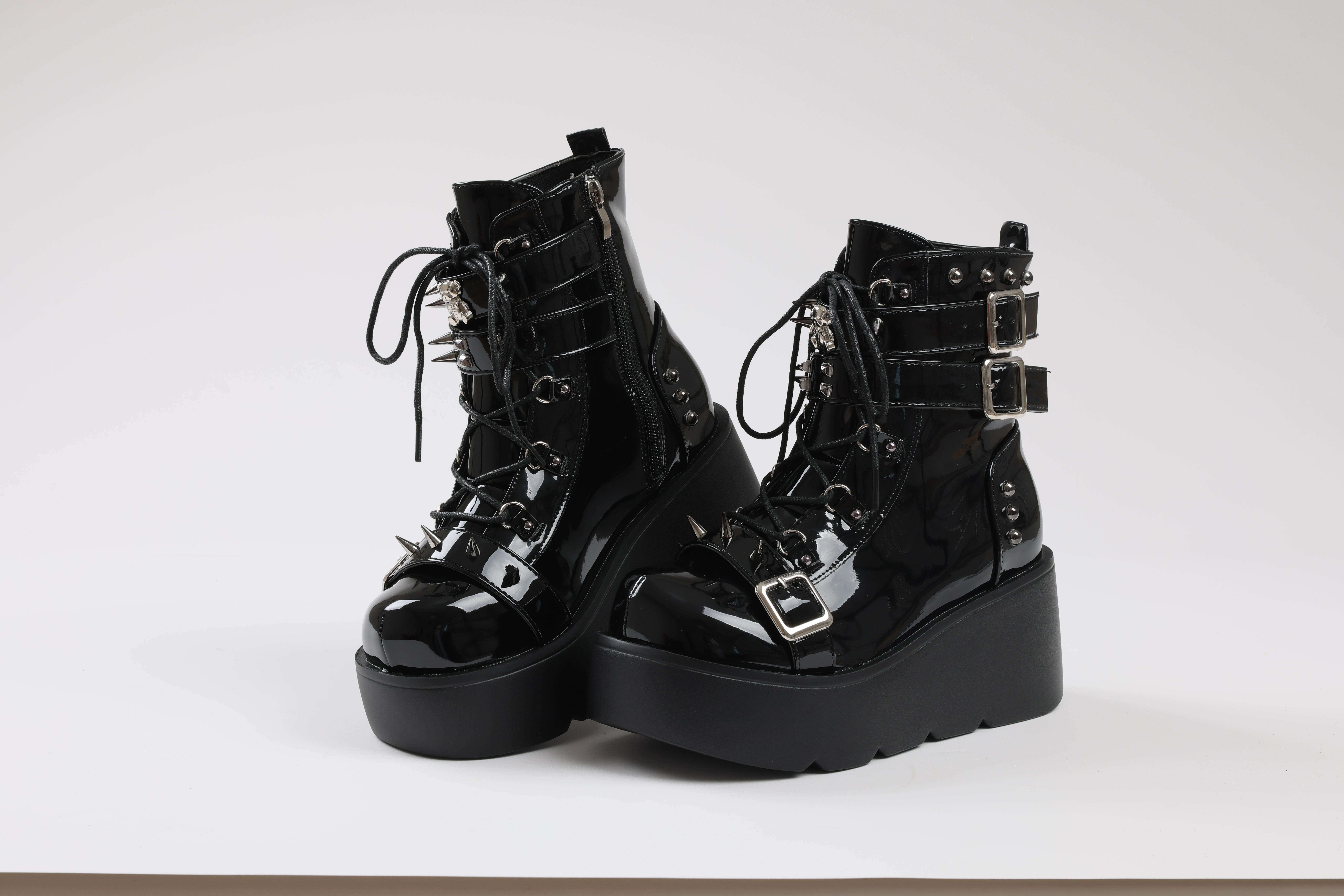 靴 00s archive doublezip boots studs y2kの通販 | LIGHTANDDRAWING