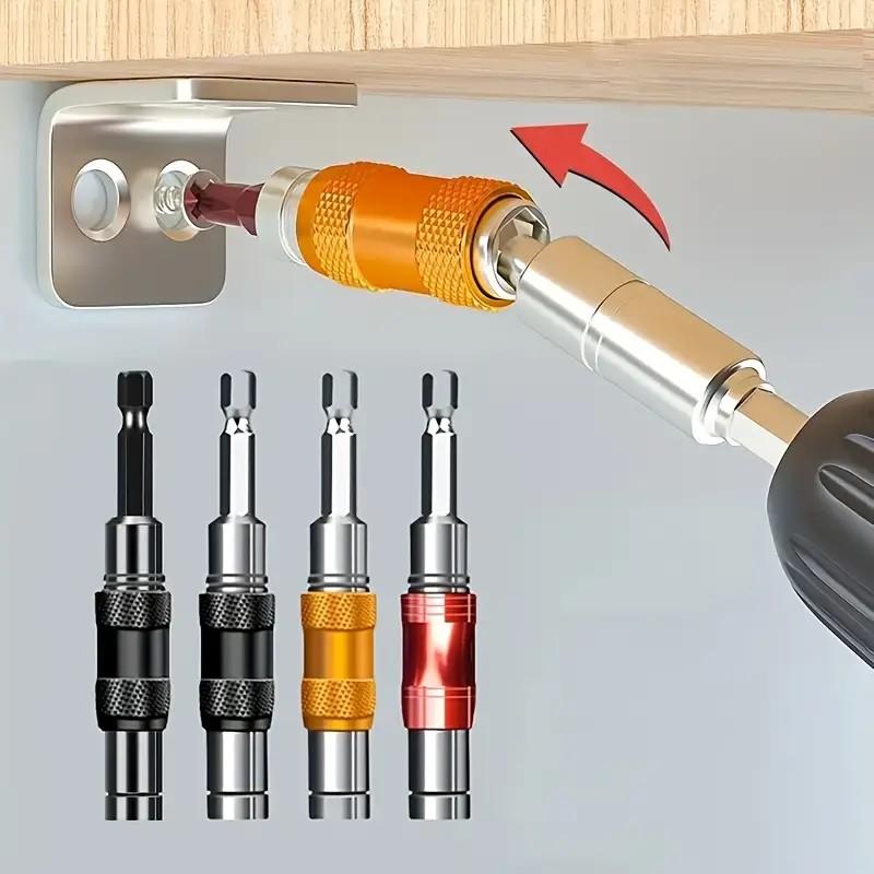 1pc 1/4" Hex Magnetic Ring Replaceable Screwdriver Bits, Drill Hand Tools, Quick Change Holder, Power Drill Socket Adapter Set, High Quality Tough Impact Socket Adapter