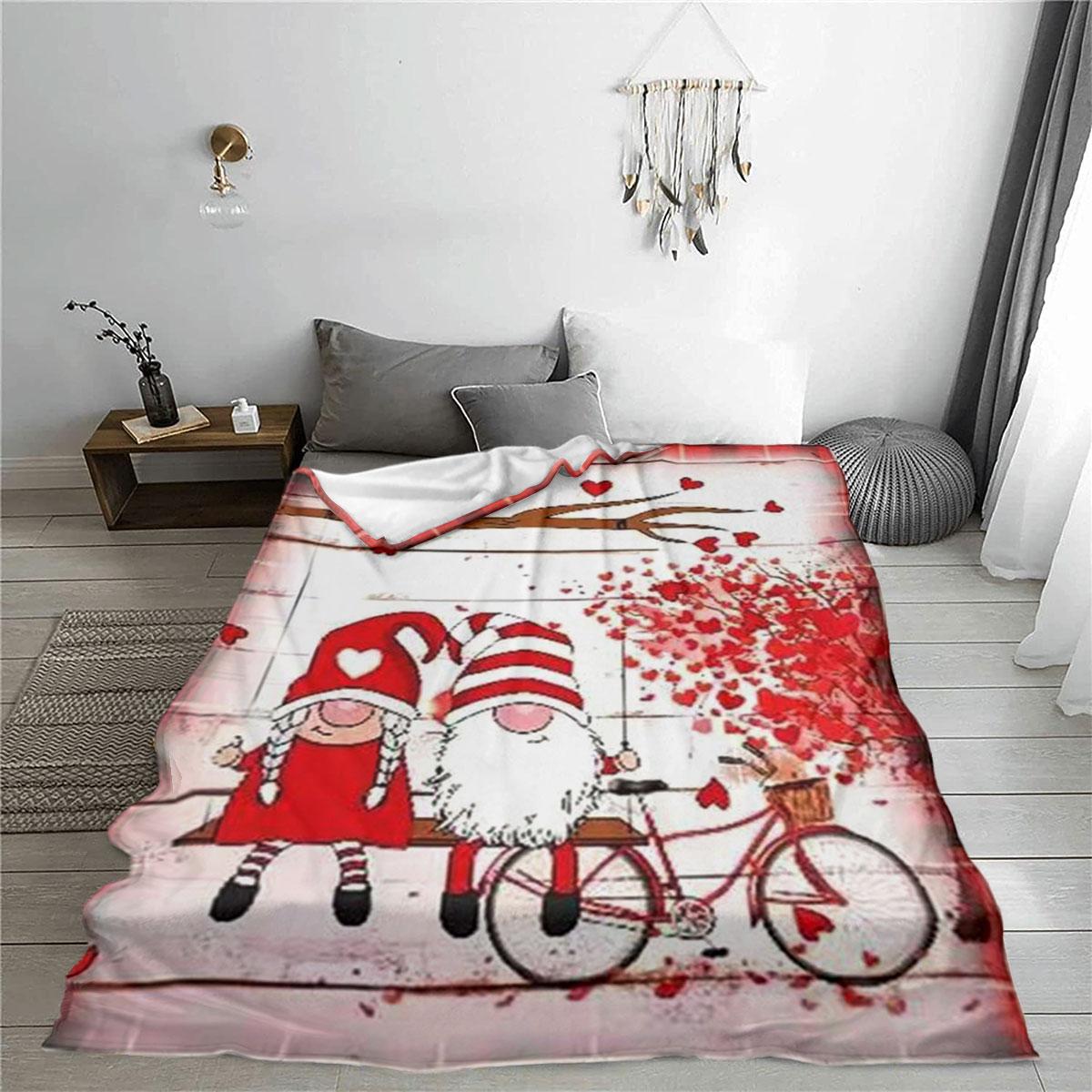 Letter Pattern Flannel Blanket, 1/2 Count Soft Throw Blanket, Air Conditioning Room Blanket, Suitable for Home and Office Warm Nap Blanket, Gift for Lovers