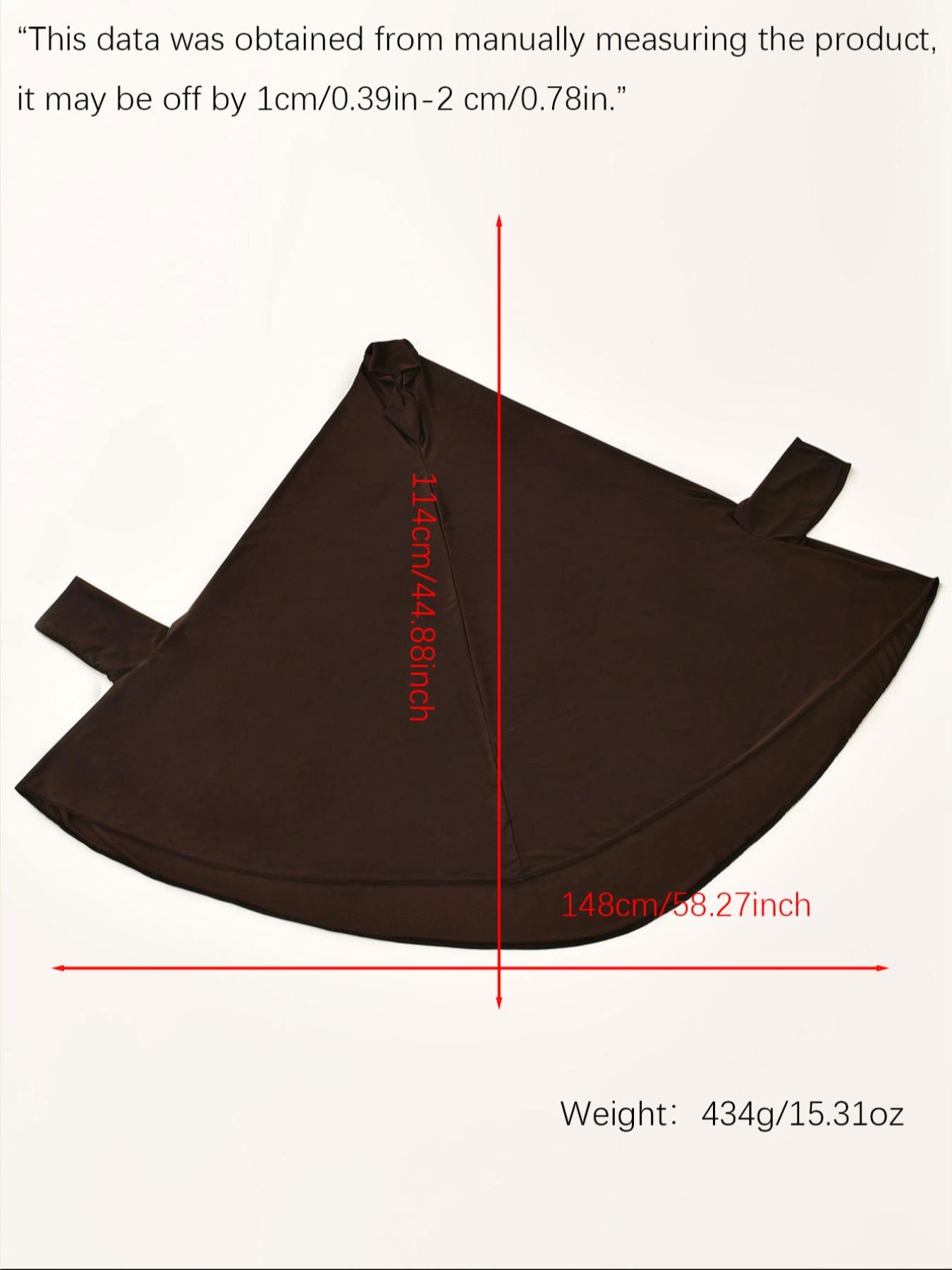 Women's Fashion Plain Long Headscarf with Sleeve Cover, Crystal Abaya Hijab, Suitable for Daily Outdoor Sun Protection