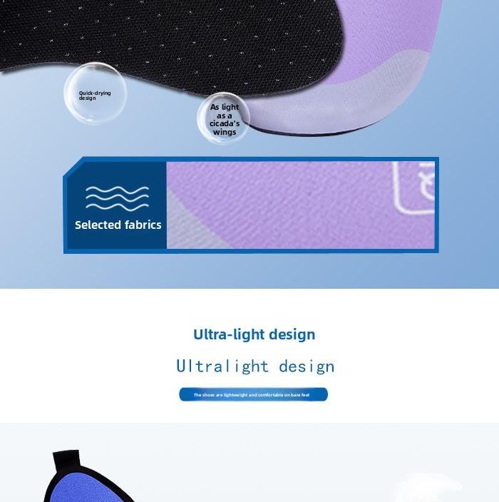 Creek shoes for adults, men and children, non-slip soft-soled yoga shoes, quick-drying seaside, catching the sea, wading, rafting, beach shoes and socks