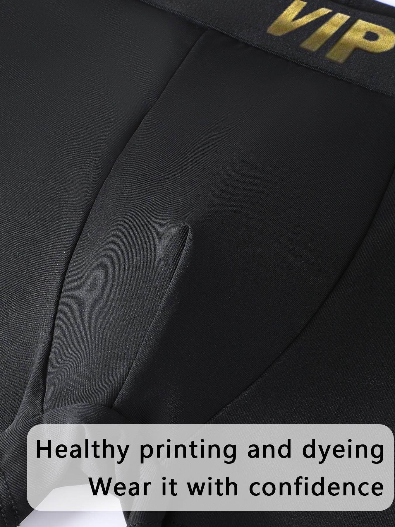 4-pack gold-label waistband men's boxer briefs, comfortable and breathable without riding up, suitable for daily wear, sports and prolonged sitting