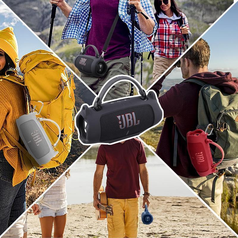 remium Silicone Case for JBL Charge 6, Full Protection Sleeve with Carrying Handle, Detachable Shoulder Strap and D-Ring, Lightweight & Durable for Daily Use and Outdoor Activities. bluetoothspeaker portablespeaker