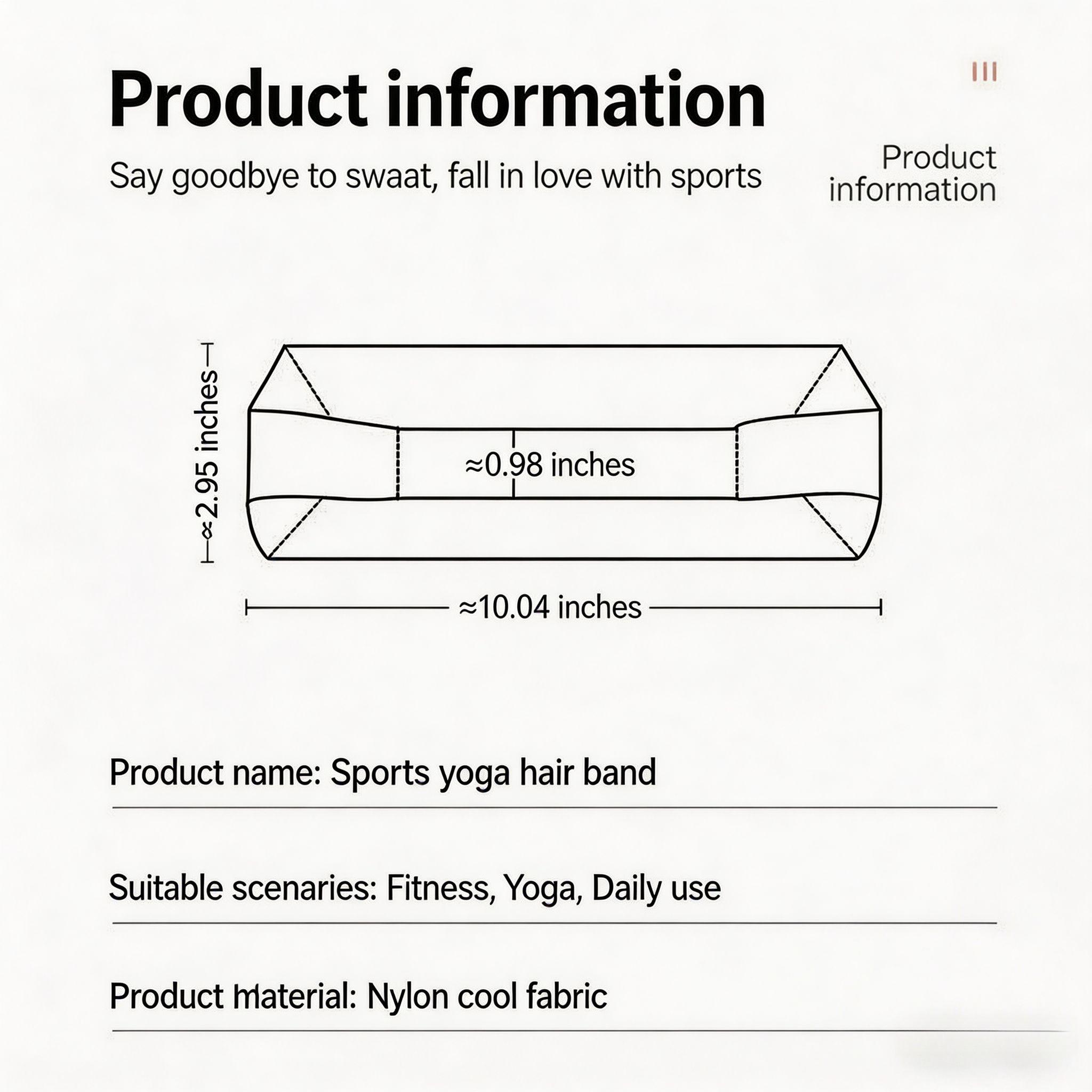 2PCS Stretchy Athletic Headband Sweat Proof Hair Band for Men Women Perfect for Yoga Cycling Basketball