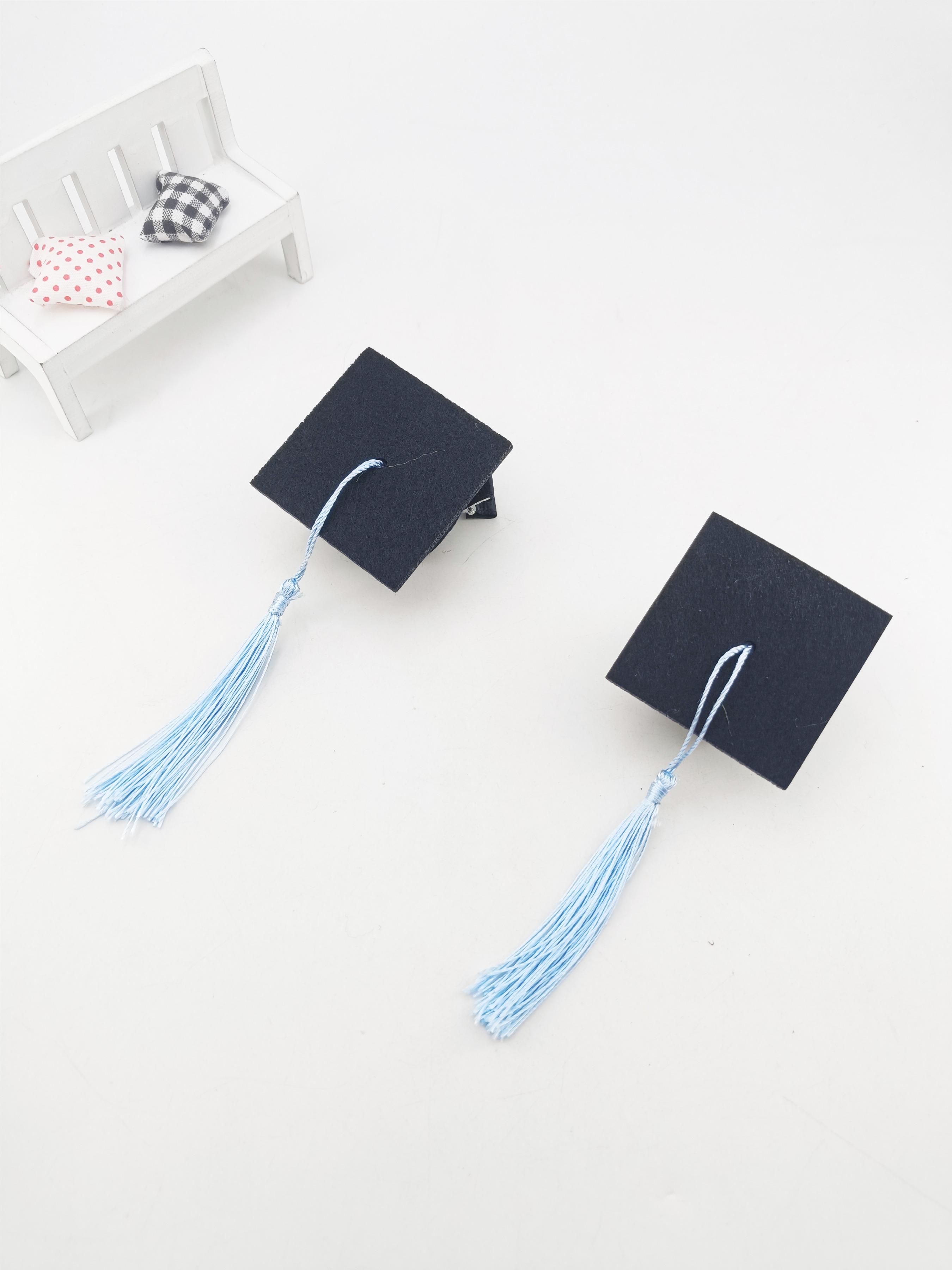 2pcs Bachelor Hat Hair Clips, Cute Small Hair Accessories, Graduation Season Headwear, Perfect Graduation Gifts
