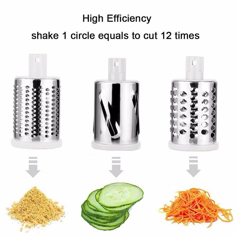 Premium Kitchen Multi-Functional Roller Vegetable Slicer Hand-Cranked Shredder and Grater for Potatoes and Cheese, Household Kitchen Tool