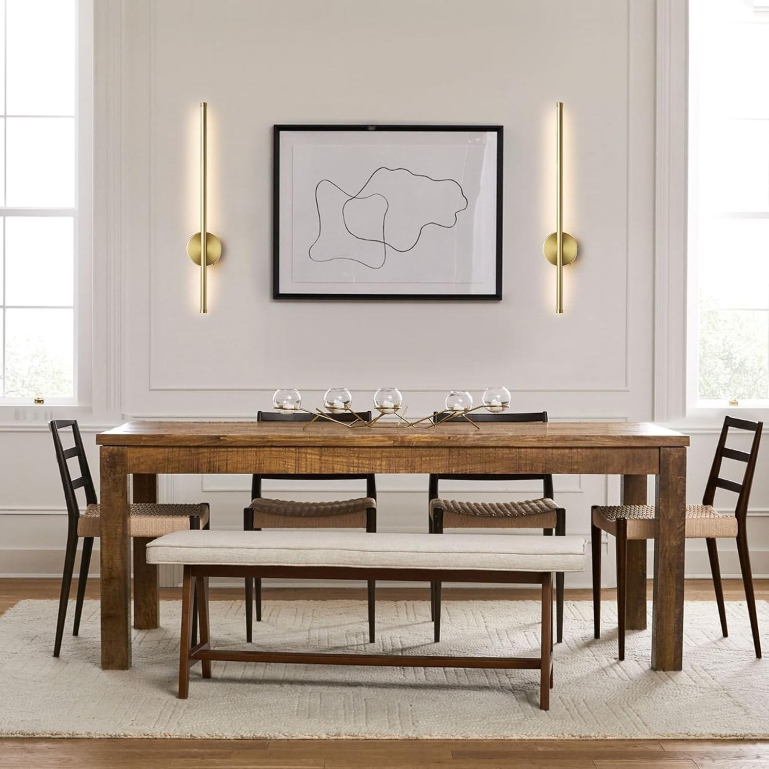 50CM LED Decorative Wall Light Remote Control Dimmable Magnetic Mount for Living Room Bedroom Corridor Closet Study Indoor Wall Lamp