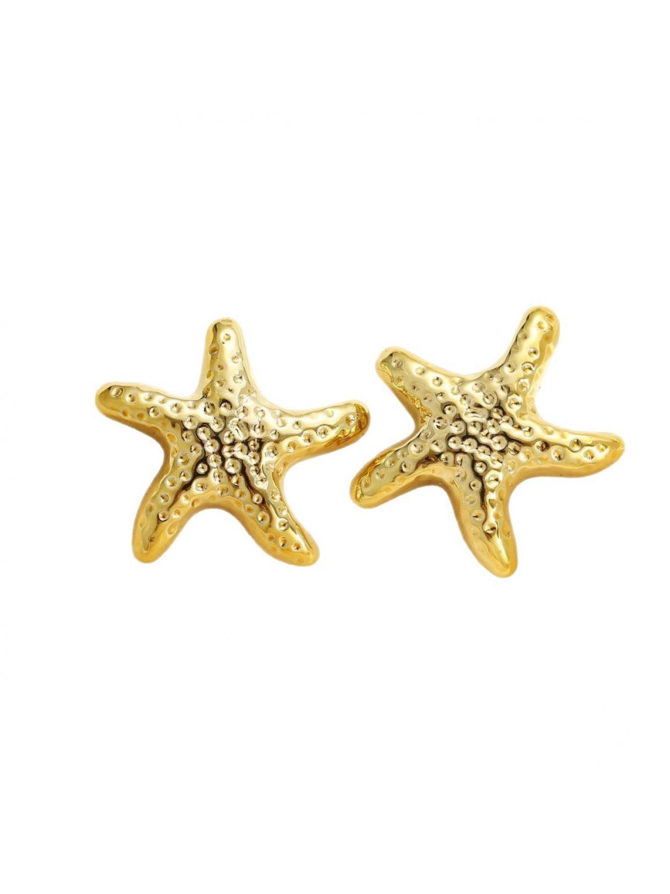 Women's Starfish Ear Studs Holiday Gift Elegant Simple Retro Beach Ocean Theme Dainty Earrings for Daily Wear Vacation Style Fashion Accessories
