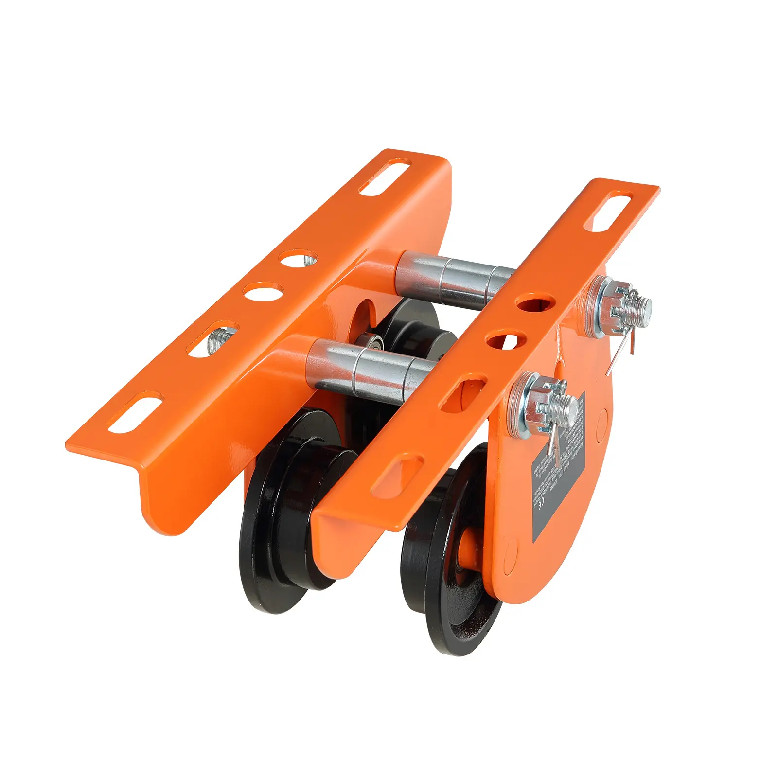 Electric Hoist Manual Trolley, 2200 lbs/1 Ton Capacity for PA200 PA250 PA300 PA400 PA500, Push Beam Trolley with Dual Wheels, 2.68"-4.33" Adjustable Beam Flange Width for Straight Curved I Beam