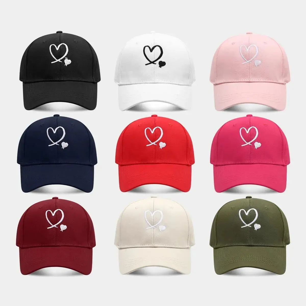 Custom Trucker Cap with Embroidered Heart, Adjustable Unisex Dad-Style Mesh Headwear for Outdoor Sun Protection, Custom Trucker Hats, Embroidery Hat, Heart Emblem, Casual Outfits Cap, Outdoor Wear, Heart Motif, Unisex Fit
