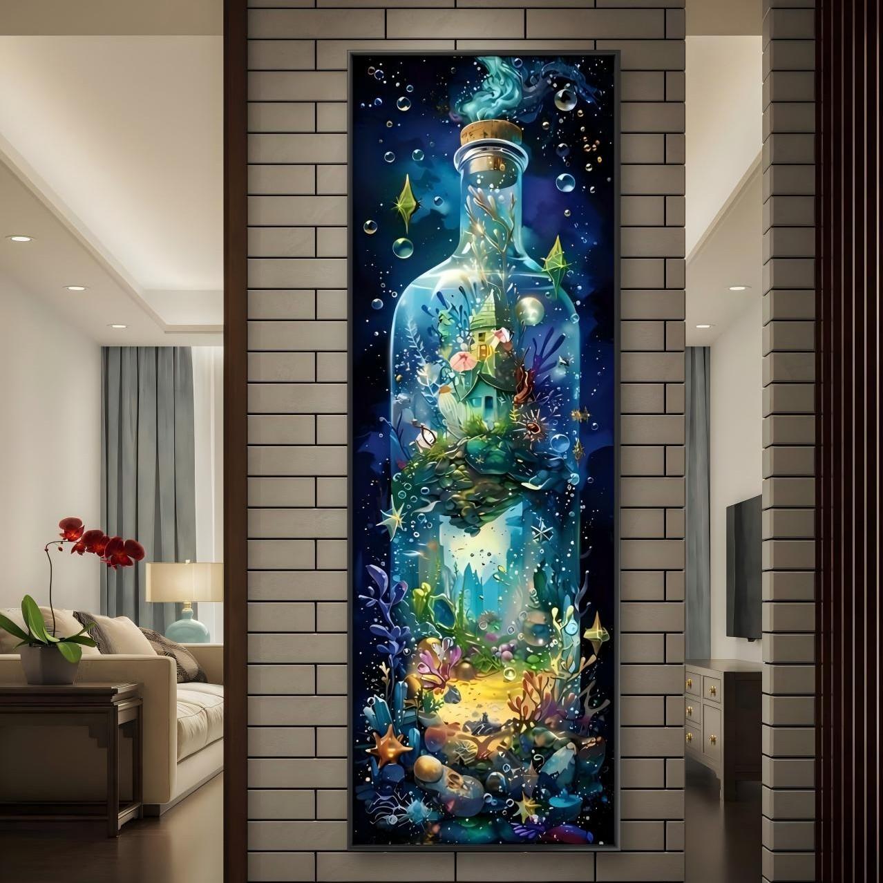 Sea World Pattern DIY Diamond Arts Colorful Painting Kit without Frame, DIY 5D Diamond Arts Colorful Painting Kit, Wall Art Decor for Home Living Room Bedroom, Sea Life