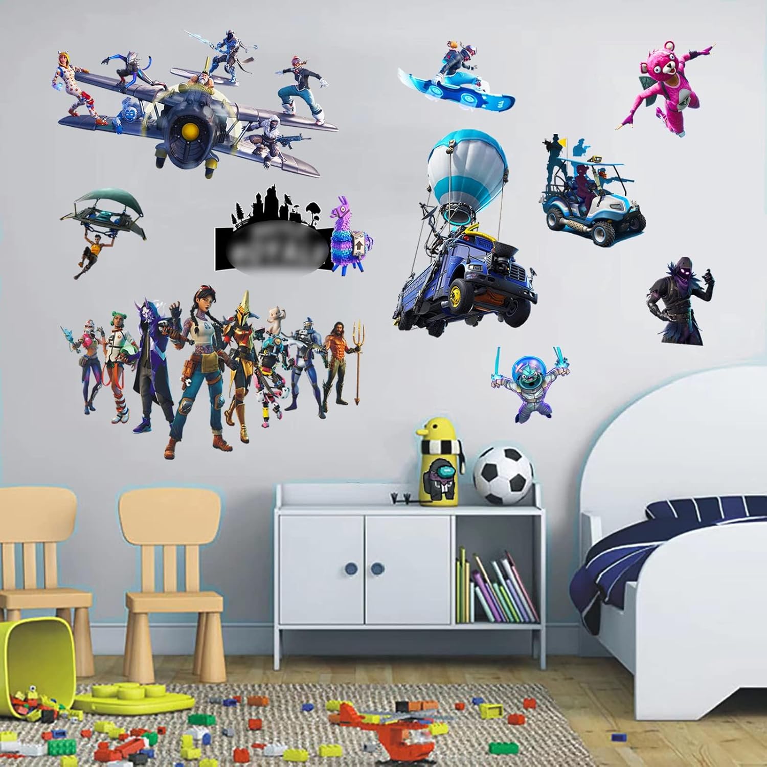 Royale Video  Themed Bedroom Wall Stickers 10 count/Sheet for Teen Boys Room Decoration,Where We Droppin Boys Bedroom Wall ,Wall Decor for ,  Stickers for Laptop