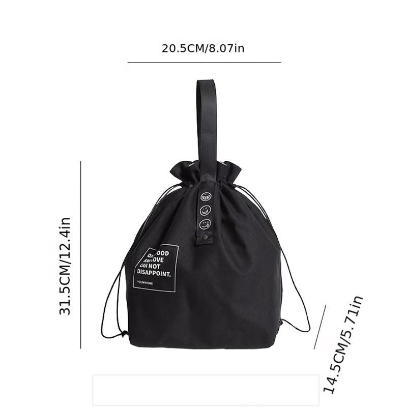 Japanese Bento Box Pouch with Drawstring Closure, Insulated Non-Food Contact Lunch Bag, Convenient Handheld Food Storage Solution, Bento Bags
