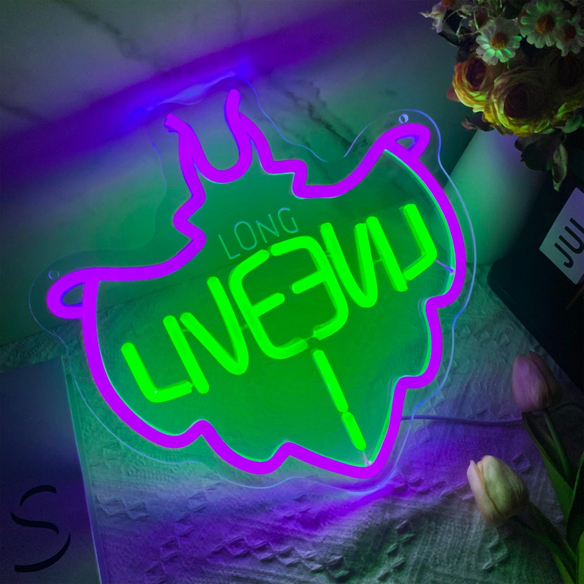 1pc Descendants Neon Sign, LED Descendants Neon Signs for Wall and Room , USB Neon Night Light for Game Room Bedroom Birthday Wedding Party Gifts