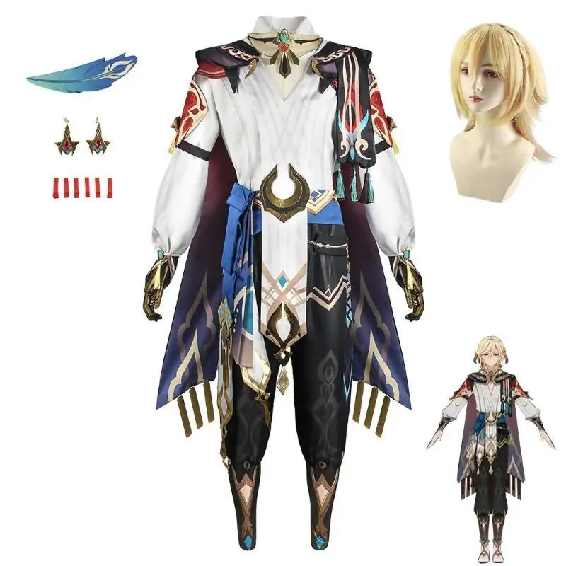 Game Genshin Impact Kaveh Cosplay Costume Outfit Accessories Uniform Halloween Kaveh Outfits for Anime Comic Con Party Clothes