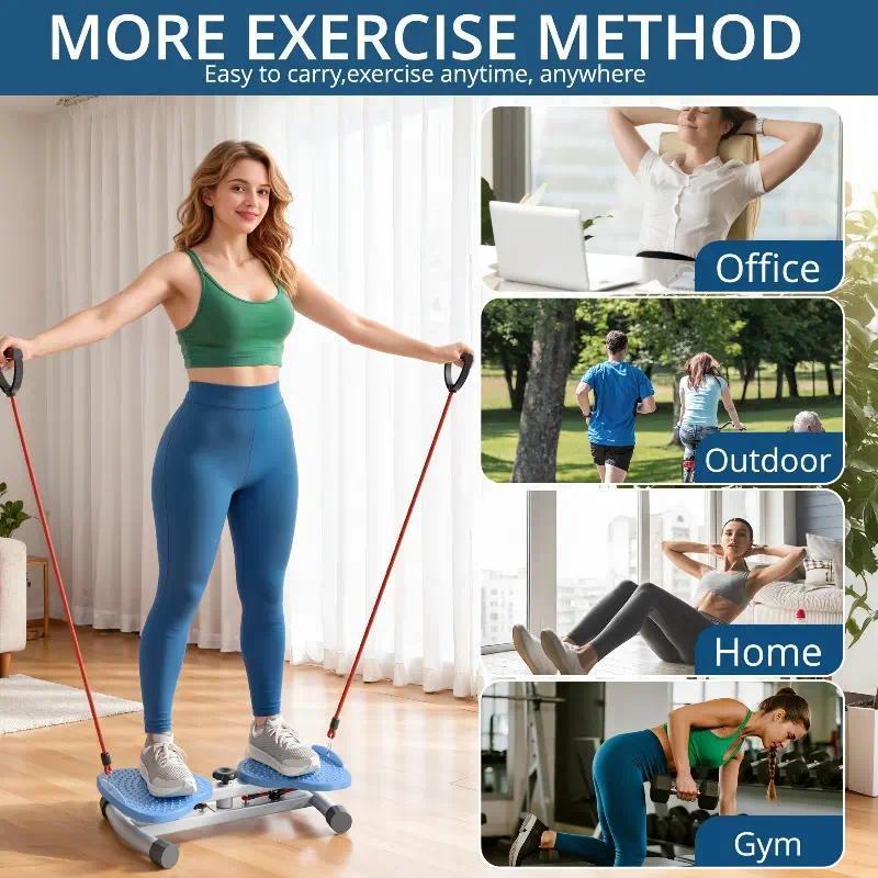 Heavy-Duty Waist Twisting Trainer with 330lbs Load, Silent Home Fitness Machine, Builds Core, Abs & Oblique Muscles, Great Core Trainer for Men and Women