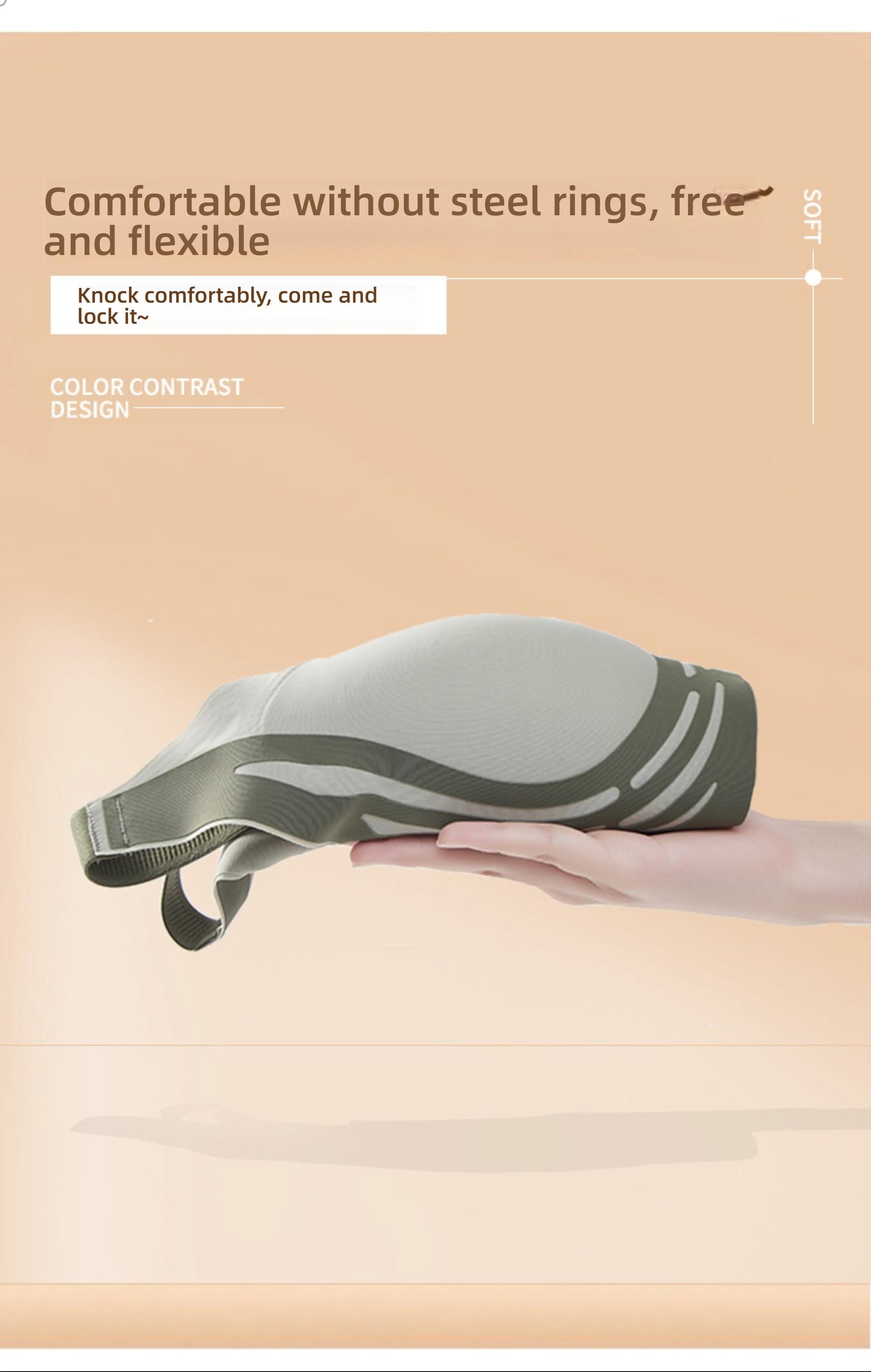 Women's Soft Support Bra, Small Chest Gathered Anti-Drop Running Shockproof Sports Fixed Cup Underwear, Comfortable Everyday Wear