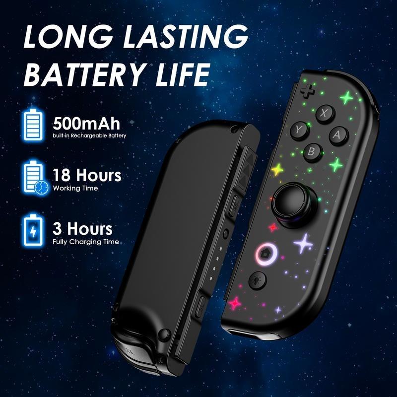 Switch Handheld Replacement Parts Left Right Compatible Switch Lite Oled Wireless Controller Bluetooth-compatible Connection Dual Vibration Feedback