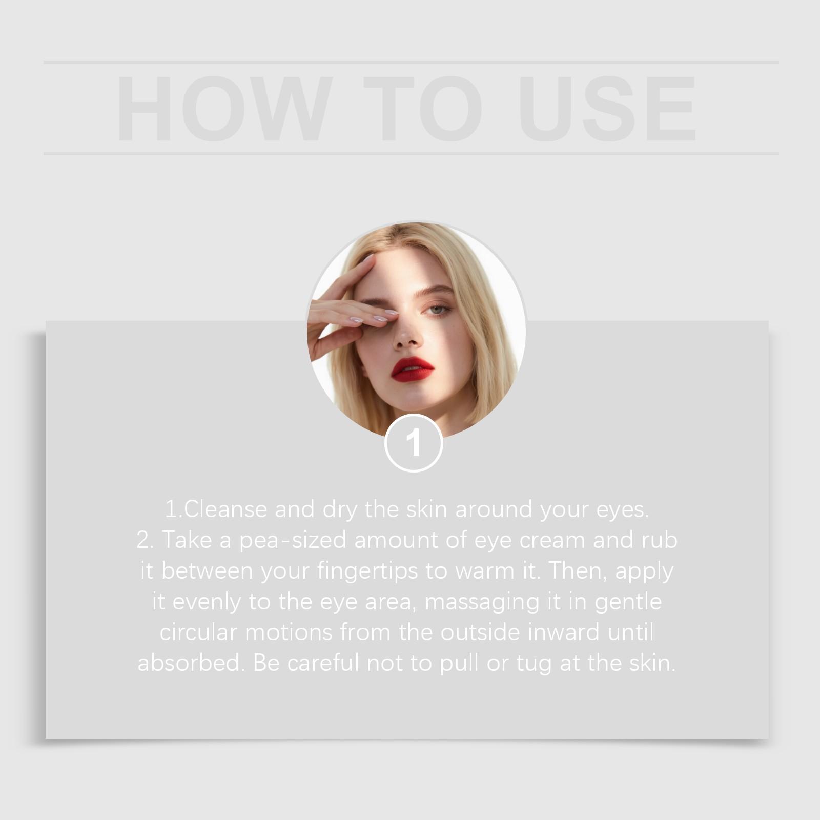 Niacinamide Hydrating Eye Cream, Gentle Care Locks Moisture, Improves Sagging Eyes, Non-Greasy, Portable Packaging