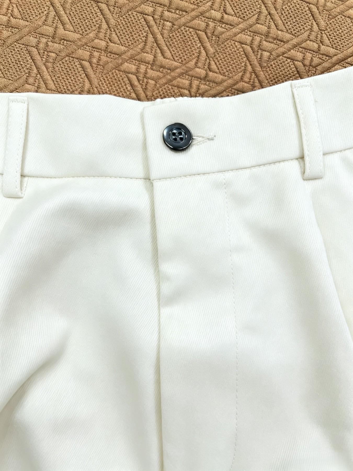 Men's Five-Quarter Suit Shorts, Formal Five-Quarter Pants, Lightweight Flowy Business Casual Knee-Length Trousers, Summer Workwear, Street Style, Menswear