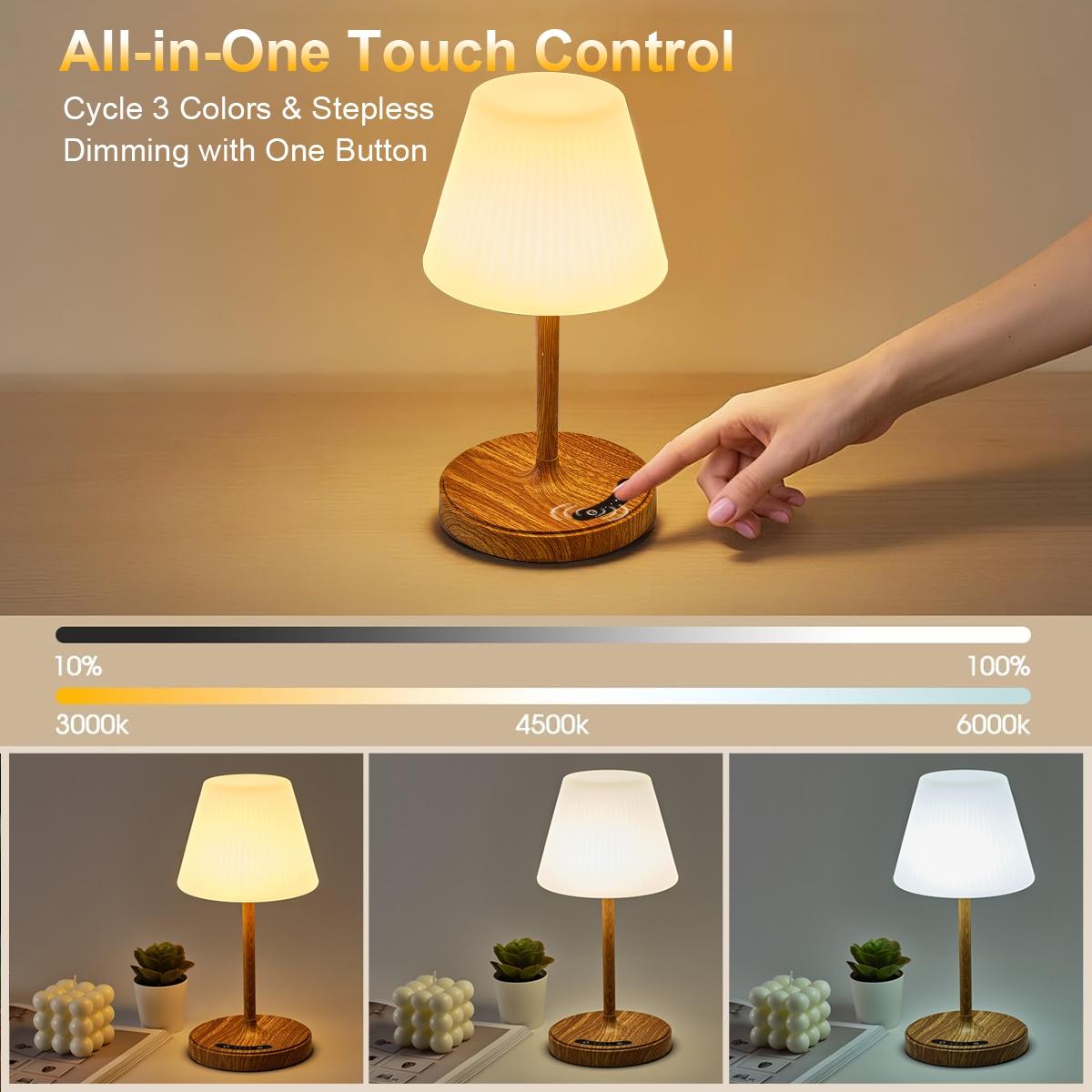 Shower Lamp Waterproof Bathroom Lamp for Inside Shower Bathtub, Rechargeable Cordless Table Lamp, with 4000mah Battery, Touch Dimmable Light, Small Relaxing Spa Night Lamp for Bedroom, Bathroom, Kitchen, Desk