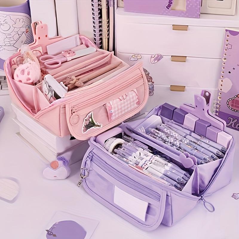 Brand-new creative large-capacity study pencil case with multifunctional desktop sorting and storage pencil case, suitable for boys and girls to study and work, portable study gift pencil case Pencil Bag