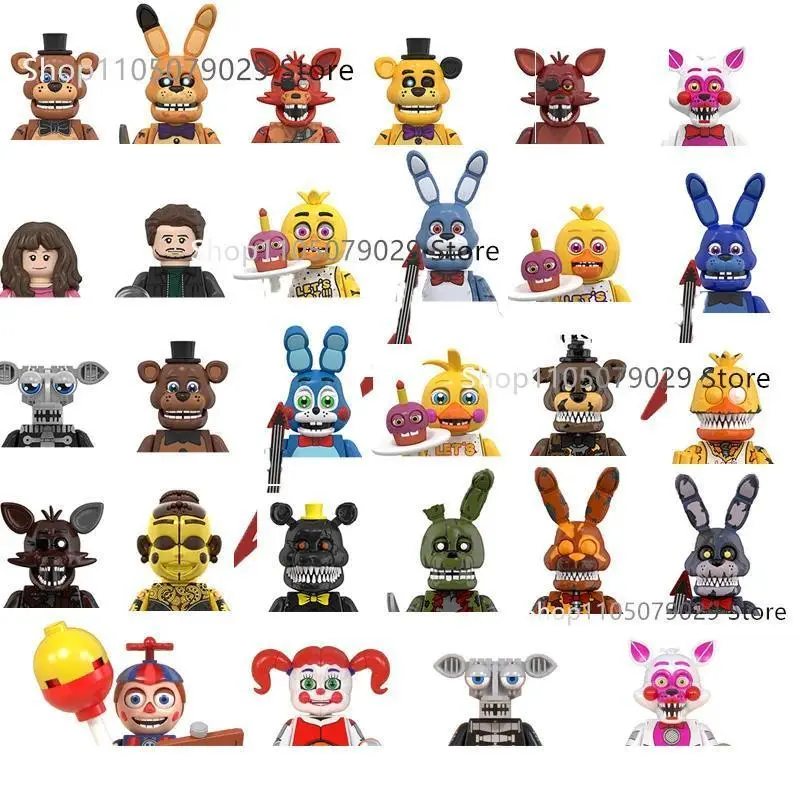 2026 new  FNAF Nights Game Figure Mini Figures Building Blocks Skeleton Thriller Toys gift kids toys mould king